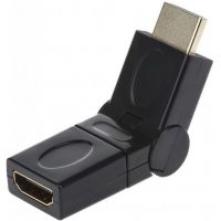 Адаптер 2E HDMI (A/M) Swivel, Black, Gold-Plated (2EW-1486)