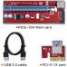 Райзер PCI-E x1 to 16x 60cm USB 3.0 Cable 15Pin SATA Power v.007S Red фото  - 2