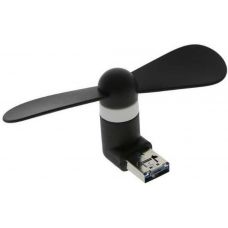 Портативний вентилятор 2Е USB/MicroUSB (2E-MFMF1-BLACK)