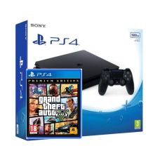 Ігрова консоль Sony Playstation 4 Slim 500Gb + GTA V Premium Edition (російські субтитри)