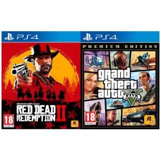 Red Dead Redemption 2 + GTA V Premium Edition (російські субтитри) (PS4) Rockstar Bundle