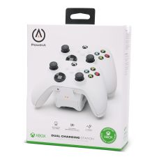 Зарядная станция PowerA Dual Charging Station + Rechargeable Battery for Xbox One and Xbox Series X, S (White)