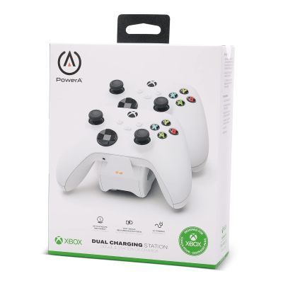 Зарядна станція PowerA Dual Charging Station + Rechargeable Battery for Xbox One and Xbox Series X, S (White) Зарядна станція PowerA Dual Charging Station + Rechargeable Battery for Xbox One and Xbox Series X, S (White)