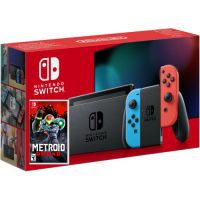 Nintendo Switch Neon Blue-Red (Upgraded version) + Игра Metroid Dread (русская версия)