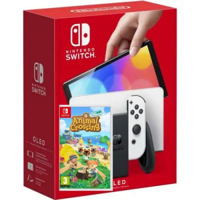 Nintendo Switch (OLED model) White + Гра Animal Crossing: New Horizons (російська версія)