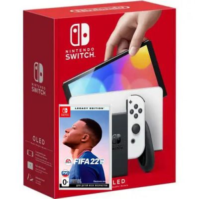 Nintendo Switch (OLED model) White + Гра FIFA 22 Legacy Edition (російська версія)