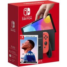Nintendo Switch (OLED model) Neon Blue-Red + Игра FIFA 22 Legacy Edition (русская версия)