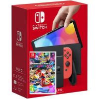 Nintendo Switch (OLED model) Neon Blue-Red + Игра Mario Kart 8 Deluxe (русская версия)