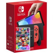 Nintendo Switch (OLED model) Neon Blue-Red + Гра Mario Kart 8 Deluxe (російська версія)