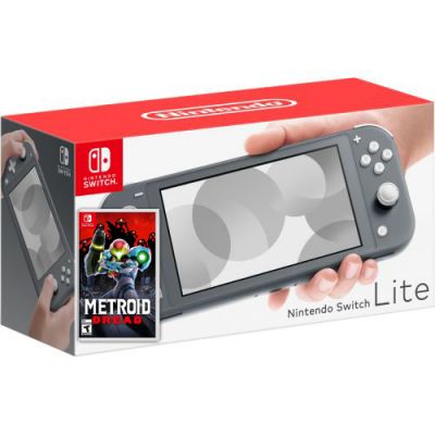 Nintendo Switch Lite Gray + Игра Metroid Dread