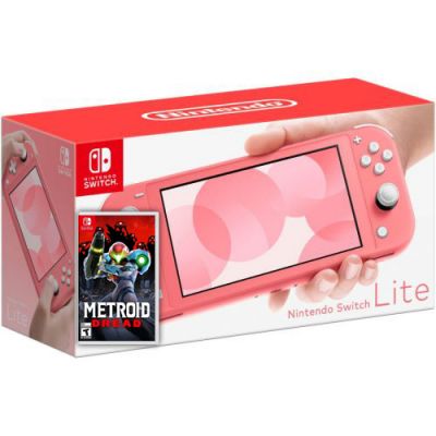 Nintendo Switch Lite Coral + Игра Metroid Dread (русская версия)