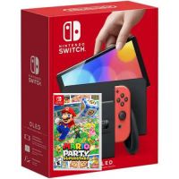 Nintendo Switch (OLED model) Neon Blue-Red + Игра Mario Party Superstars (русская версия)