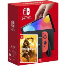 Nintendo Switch (OLED model) Neon Blue-Red + Игра Mortal Kombat 11 (русская версия)