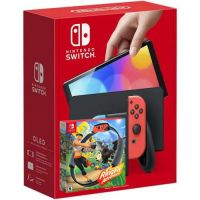 Nintendo Switch (OLED model) Neon Blue-Red + Игра Ring Fit Adventure