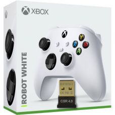 Геймпад Microsoft Xbox Series X, S (Robot White) + Bluetooth Adapter