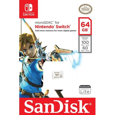 Карта пам'яті SanDisk Micro SD 64 Gb для Nintendo Switch Zelda Link