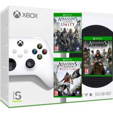 Microsoft Xbox Series S 512Gb + Assassin’s Creed Black Flag + Unity + Syndicate (русские версии)