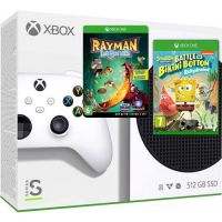 Microsoft Xbox Series S 512Gb + Rayman Legends + SpongeBob SquarePants: Battle For Bikini Bottom – Rehydrated (російські версії)