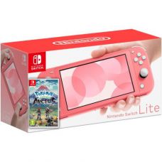Nintendo Switch Lite Coral + Игра Pokemon Arceus