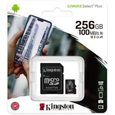 Карта пам'яті Kingston Canvas Select Plus microSDXC C10 UHS-I 256GB + SD-adapter (SDCS2/256GB)