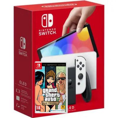 Nintendo Switch (OLED model) White + GTA Trilogy The Definitive Edition (російські субтитри)