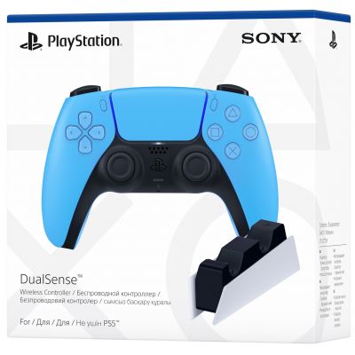 Sony DualSense (Ice Blue) + Зарядна станція Sony DualSense Charging Station