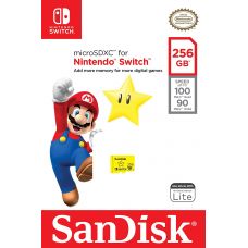 Карта памяти SanDisk Micro SD 256Gb for Nintendo Switch (Mario Yellow Star)