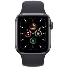 Apple Watch SE GPS 44mm Space Gray Aluminum Case with Midnight Sport Band (MKQ63)