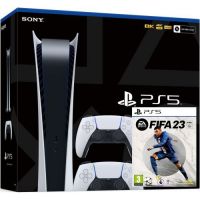 Sony PlayStation 5 White 825Gb Digital Edition + FIFA 23 (російська версія) + DualSense (White)