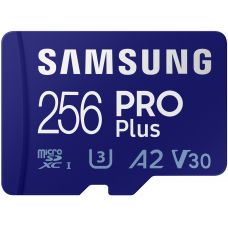 Карта пам'яті Samsung PRO Plus microSDXC 130MB/s Full HD & 4K UHD, UHS-I, U3, A2, V30 256Gb + SD-adapter (MB-MD256KA/AM)