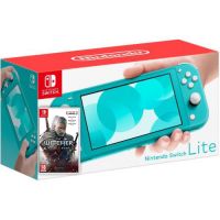 Nintendo Switch Lite Turquoise + Игра The Witcher 3: Wild Hunt (русская версия)