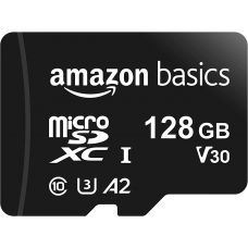 Карта пам'яті Amazon Basics microSDXC 128Gb, A2, U3, Read Speed up to 100 + SD-adapter