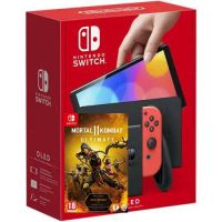 Nintendo Switch (OLED model) Neon Blue-Red + Игра Mortal Kombat 11 Ultimate Edition (русские субтитры)