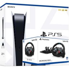 Sony PlayStation 5 White 825Gb + Кермо та педалі Logitech G29 Driving Force Racing Wheel