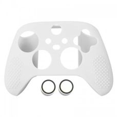 Силиконовый чехол + накладки на стики для джойстика Xbox Series S, X (White)