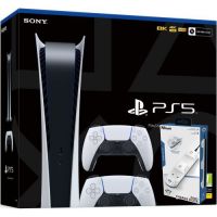 Sony PlayStation 5 White 825Gb Digital Edition + DualSense (White) + Зарядна станція Trust GXT251 Duo Charge Dock