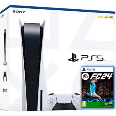 Sony PlayStation 5 White 825Gb + EA SPORTS FC 24 (російська версія)