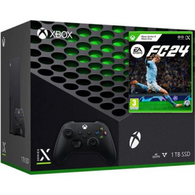 Microsoft Xbox Series X 1Tb + EA SPORTS FC 24 (русская версия) + доп. Геймпад Microsoft Xbox Series X, S (Carbon Black)