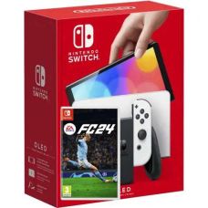 Nintendo Switch (OLED model) White + Игра EA SPORTS FC 24 (русская версия)
