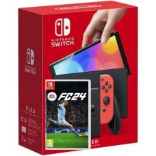 Nintendo Switch (OLED model) Neon Blue-Red + Игра EA SPORTS FC 24 (русская версия)