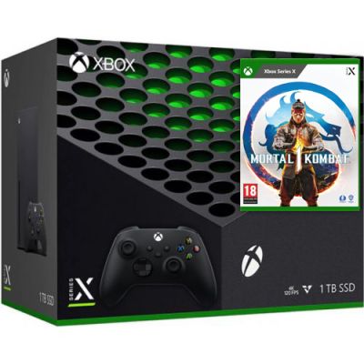 Microsoft Xbox Series X 1Tb + Mortal Kombat 1 (російські субтитри) + дод. Геймпад Microsoft Xbox Series X, S (Carbon Black)