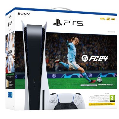 Sony PlayStation 5 White 825Gb + EA SPORTS FC 24 (code) (російська версія)