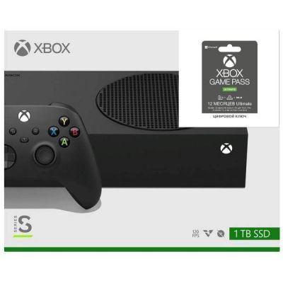 Microsoft Xbox Series S 1Tb Carbon Black + Xbox Game Pass Ultimate (12 месяцев)
