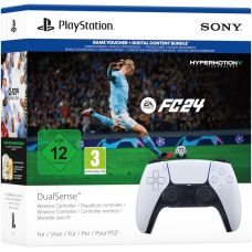 Sony DualSense (White) + Гра EA Sports FC 24 (ваучер на скачування) (російська версія)