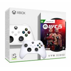 Microsoft Xbox Series S 512Gb + UFC 5 (английская версия) + доп. Геймпад Microsoft Xbox Series X, S (Robot White)