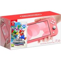 Nintendo Switch Lite Coral + Игра Super Mario Bros Wonder (русская версия)
