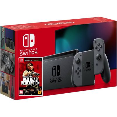 Nintendo Switch Gray (Upgraded version) + Игра Red Dead Redemption (русская версия)