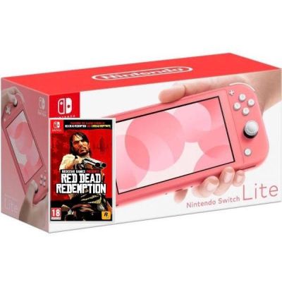 Nintendo Switch Lite Coral + Игра Red Dead Redemption (русская версия)