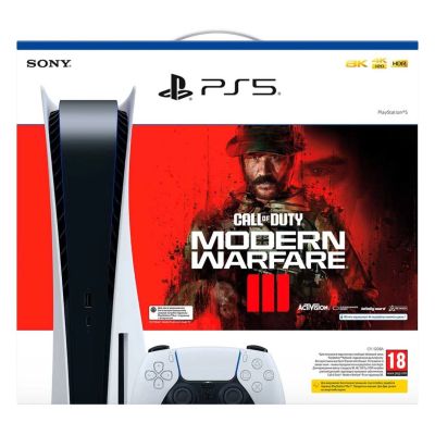 Sony PlayStation 5 White 825Gb + Call of Duty: Modern Warfare III 3 (code) (російська версія)