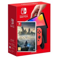 Nintendo Switch (OLED model) Neon Blue-Red + Игра Hogwarts Legacy (русская версия)